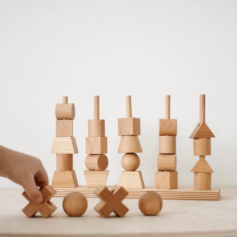 WOODEN STORY Stacking Toy Natural