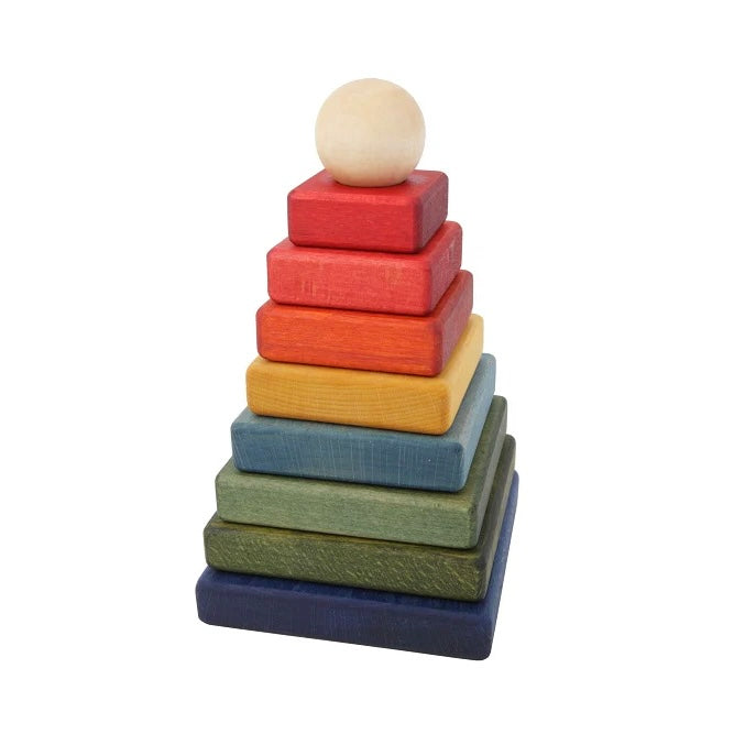 WOODEN STORY | Rainbow Pyramid Stacker