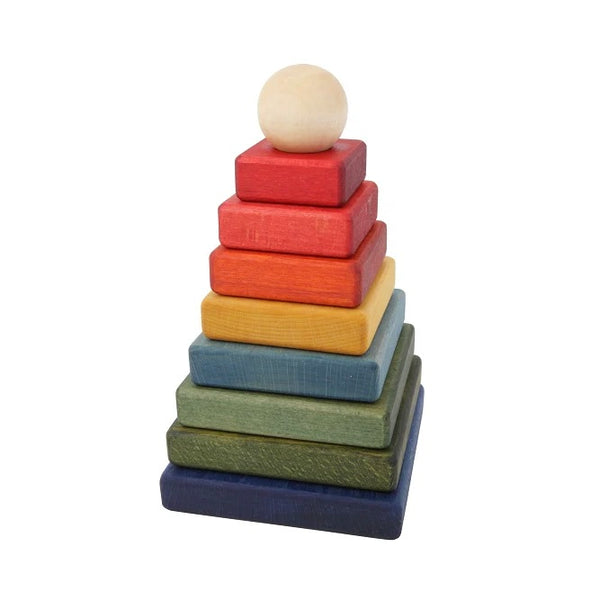 WOODEN STORY | Rainbow Pyramid Stacker