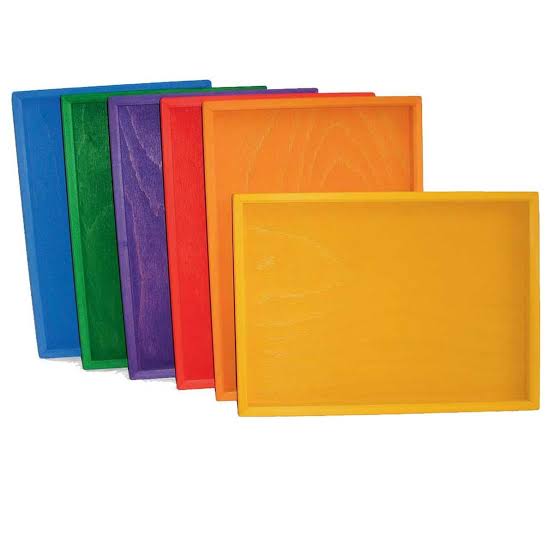 BAUSPIEL | Set of 6 Coloured Trays