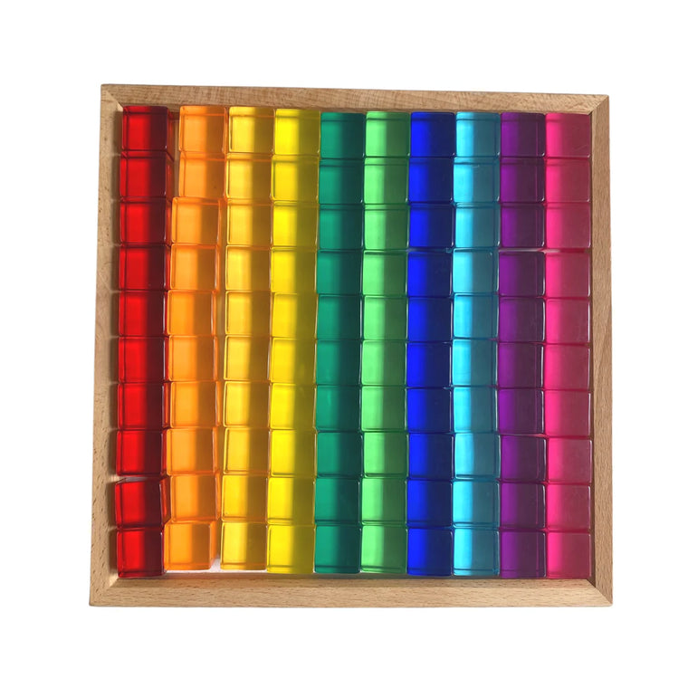 BAUSPIEL | Lucite Cubes | 100 Piece Set