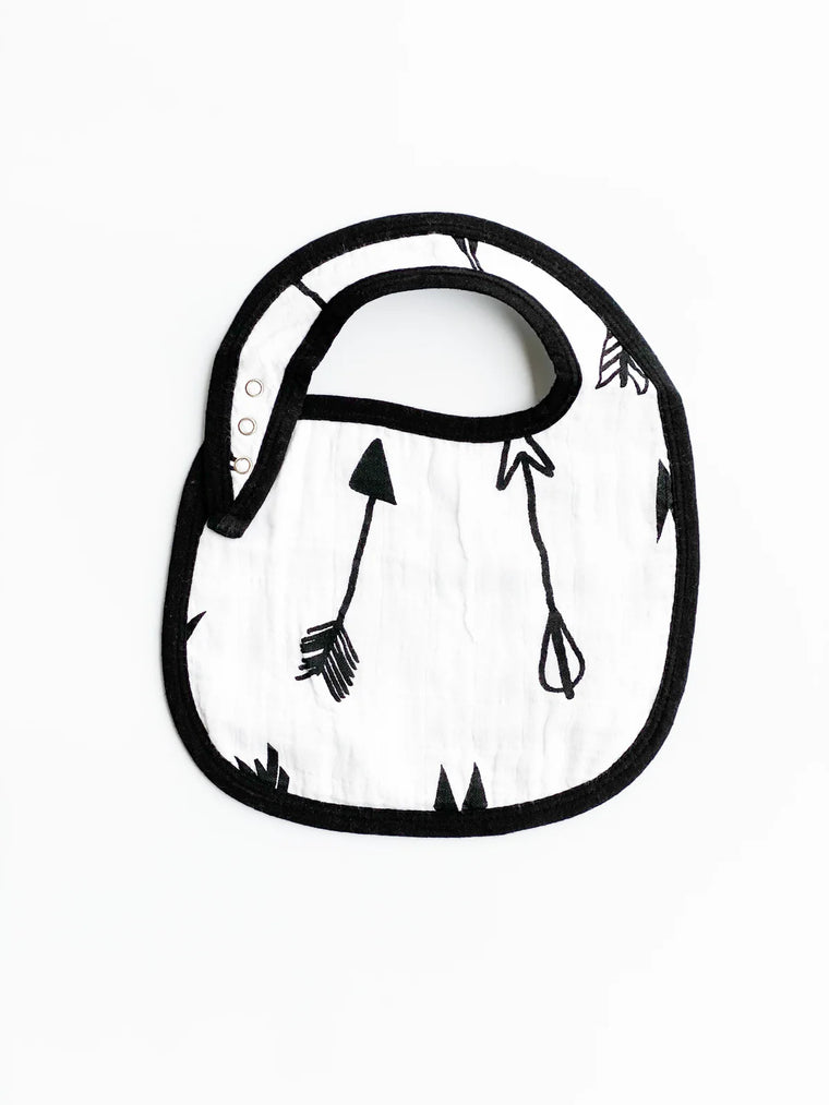 MODERN BURLAP | Organic Muslin Bib | Arrows