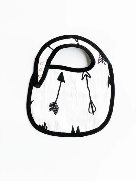 MODERN BURLAP | Organic Muslin Bib | Arrows