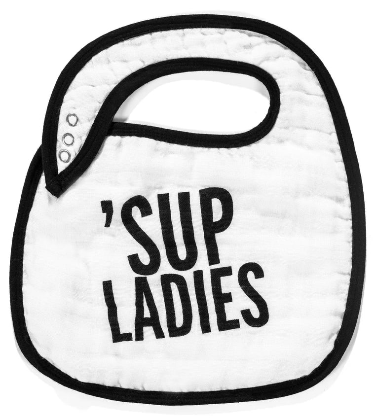 MODERN BURLAP | Organic Muslin Bib | Sup Ladies