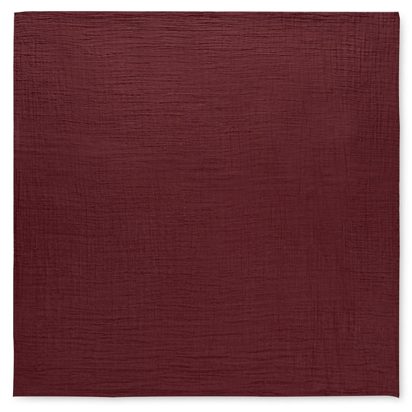 MODERN BURLAP Organic Cotton Muslin Swaddle Maroon