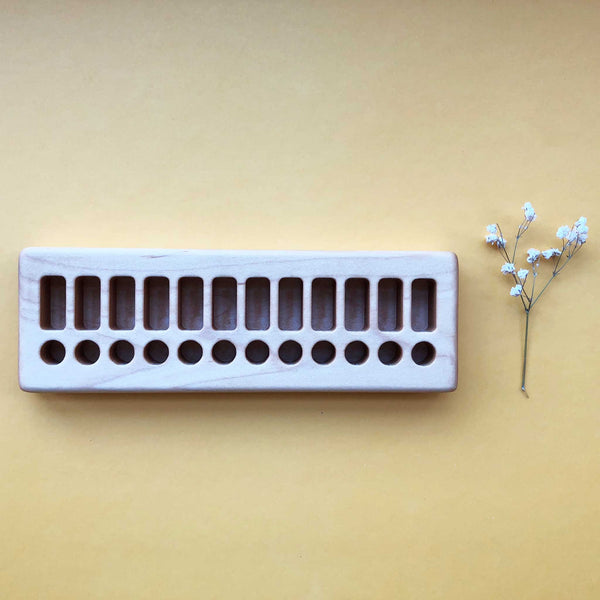TREASURES FROM JENNIFER | Wooden Beeswax Crayon Holder | 12 Blocks 12 Sticks