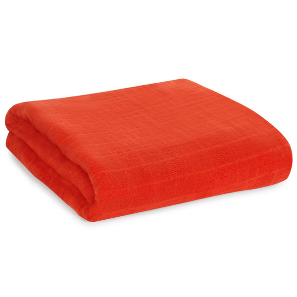 MODERN BURLAP Organic Cotton Muslin Blanket Wildfire