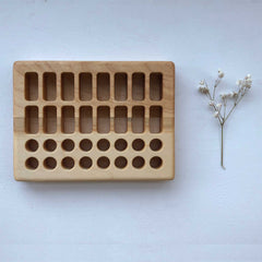 TREASURES FROM JENNIFER | Wooden Beeswax Crayon Holder | 16 Blocks 16 Sticks
