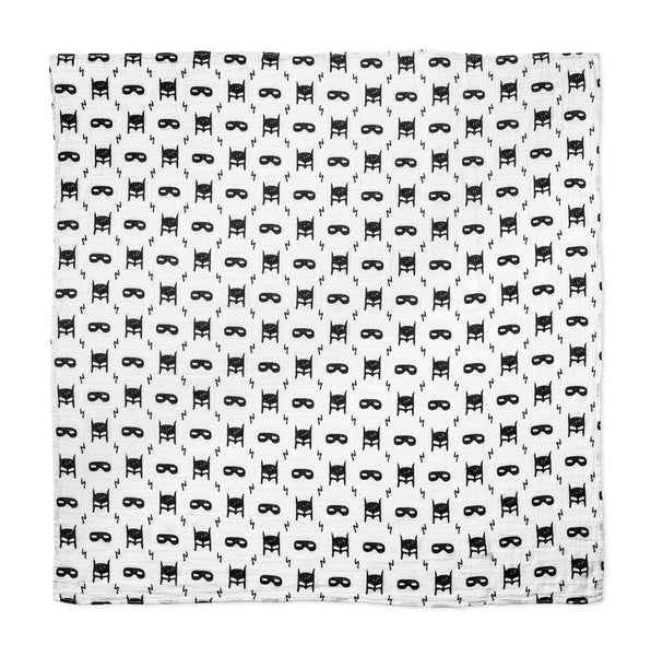 MODERN BURLAP Organic Cotton Muslin Swaddle Blanket Hero Struck