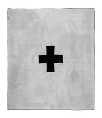 MODERN BURLAP Large Reversible SINGLE Cross Blanket