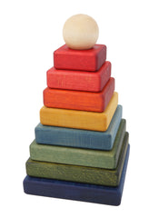 WOODEN STORY Rainbow Pyramid Stacker