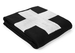 MODERN BURLAP Large Reversible SINGLE Cross Blanket