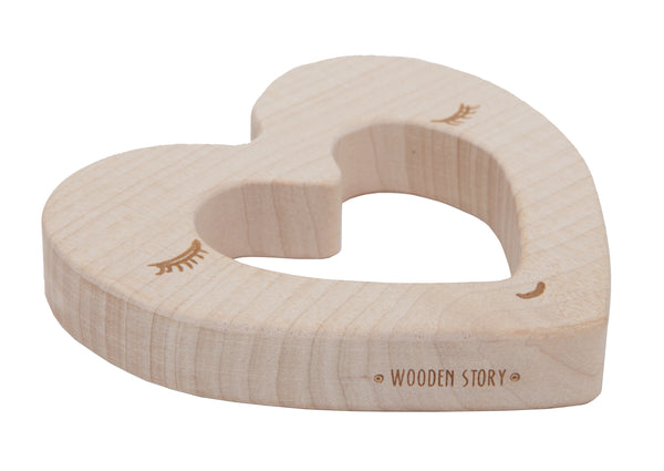 WOODEN STORY Heart Maplewood Teether