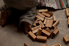 WOODEN STORY Blocks Natural Peace & Love 29 pieces