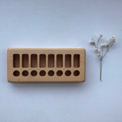 TREASURES FROM JENNIFER | Wooden Beeswax Crayon Holder | 8 Blocks 8 Sticks