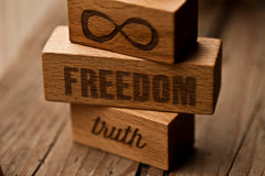 WOODEN STORY Blocks Natural Peace & Love 29 pieces