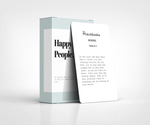 HAPPY LITTLE PEOPLE Card Deck of Creative Games for Baby's First Year of Life