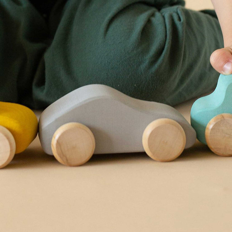RADUGA GRËZ  | Wooden Toy Car | Silver