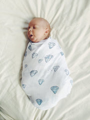 COVETED THINGS |  Organic Swaddle | Water Colour Diamonds
