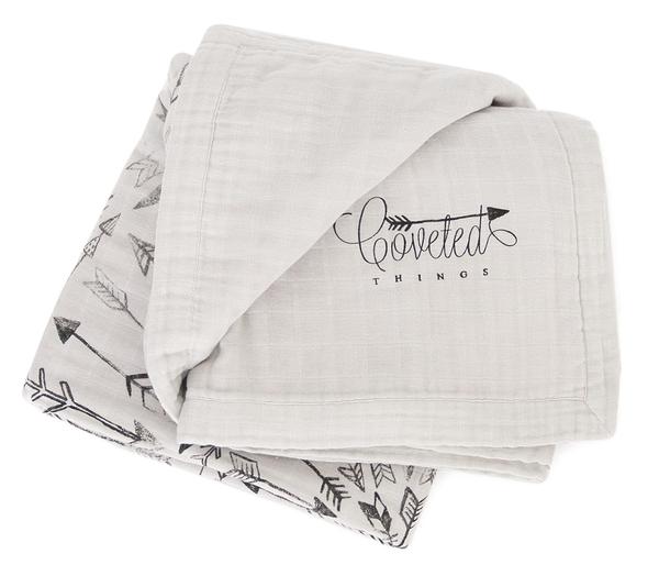 COVETED THINGS |  4 Layer Organic Cotton Happy Cloud Luxury Blanket| Faded Arrows