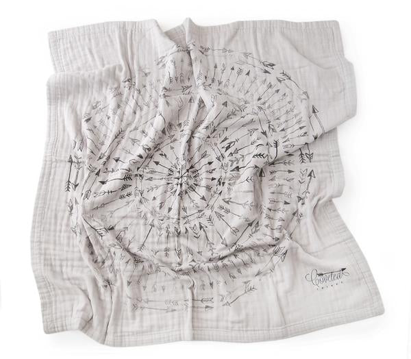 COVETED THINGS |  4 Layer Organic Cotton Happy Cloud Luxury Blanket| Faded Arrows