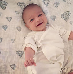 COVETED THINGS |  Organic Swaddle | Water Colour Diamonds