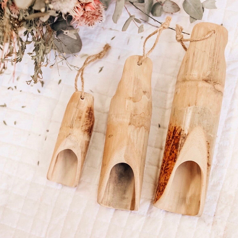 QTOYS | Bamboo Scoops | Set of 3