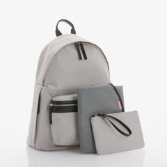 JEM + BEA Jamie Grey Python Backpack Changing Bag