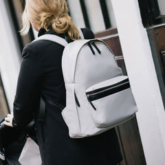 JEM + BEA Jamie Grey Python Backpack Changing Bag