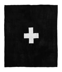MODERN BURLAP Large Reversible SINGLE Cross Blanket