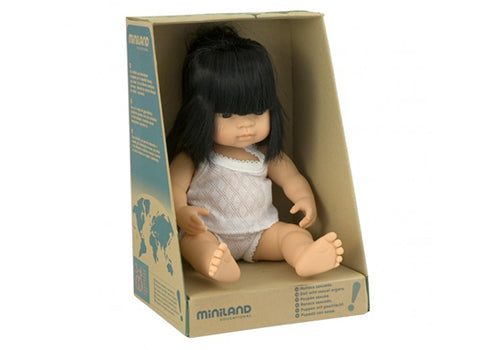 MINILAND Anatomically Correct Baby Doll Asian Girl 38cm