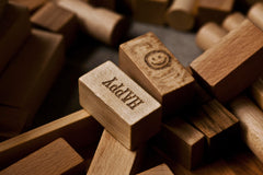 WOODEN STORY Blocks Natural Peace & Love 29 pieces