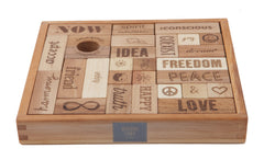 WOODEN STORY Blocks Natural Peace & Love 29 pieces
