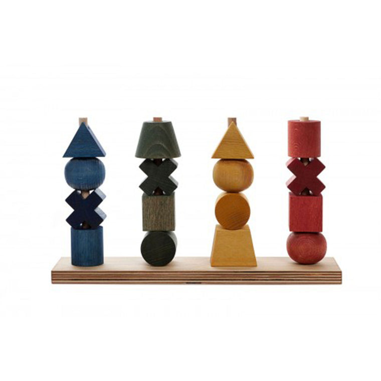 WOODEN STORY Stacking Toy Rainbow XL