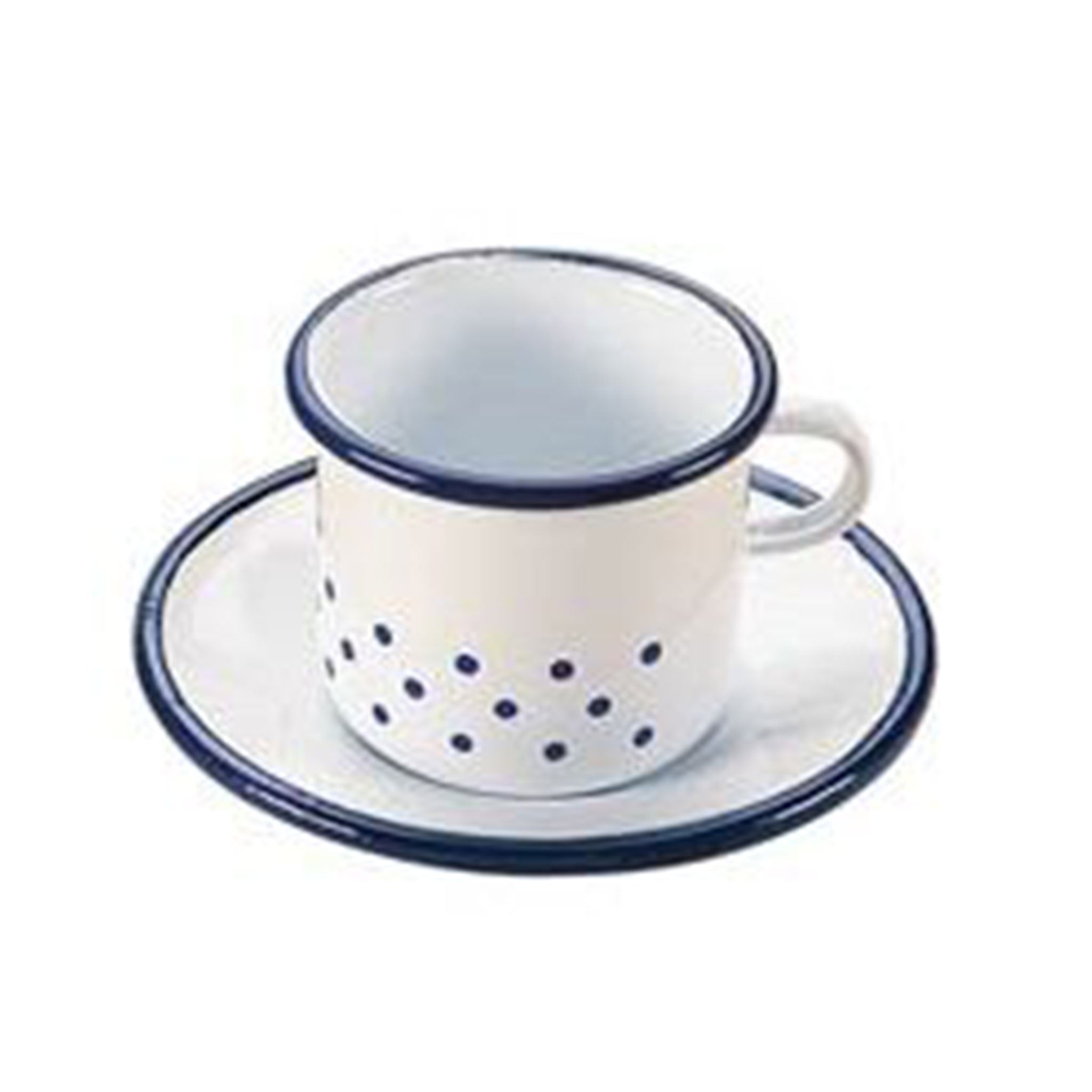 GLUCKSKAFER | Enamel Cup And Saucer