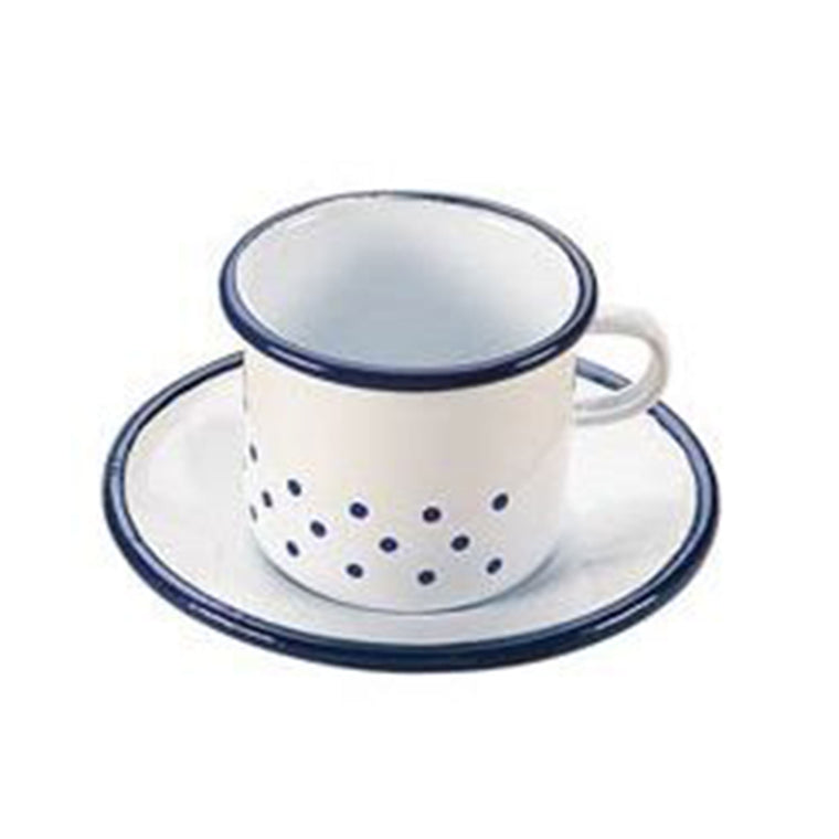 GLUCKSKAFER | Enamel Cup And Saucer
