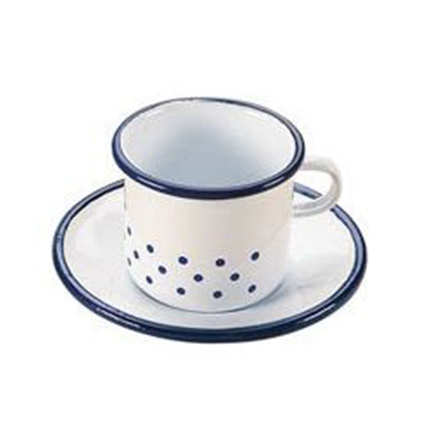 GLUCKSKAFER | Enamel Cup And Saucer