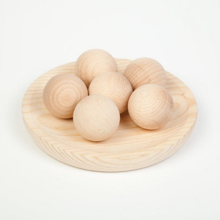 GRAPAT | Wooden Balls | Natural set of 6