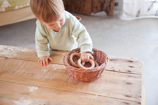 GRAPAT | 3 Natural Wood Hoops | Large