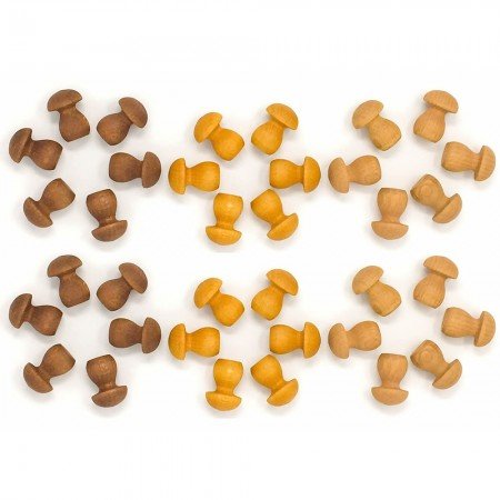 GRAPAT | Mandala Pieces |  Brown Mushrooms