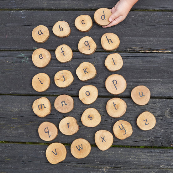 MAGIC WOOD Mini Wooden Alphabet Disks