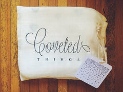COVETED THINGS |  Organic Swaddle | Water Colour Diamonds