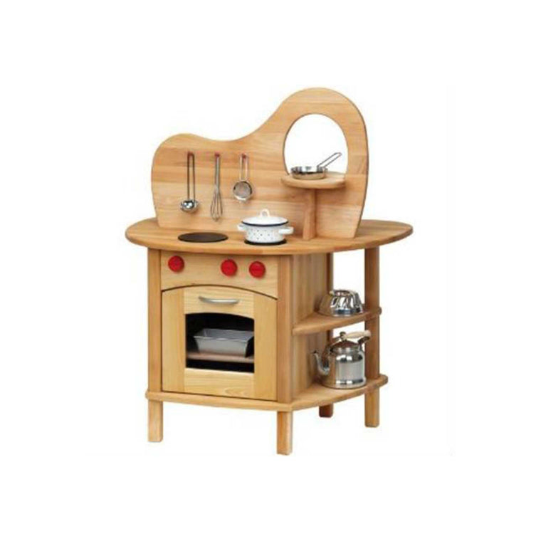 GLUCKSKAFER | Children's 360 Wooden Kitchen | Double-Sided With Stove And Sink