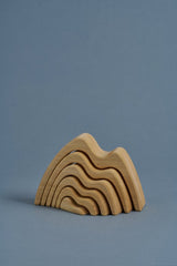 RADUGA GRËZ  | Wooden Mountain Stacker Small | Natural