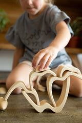 RADUGA GRËZ  | Wooden Mountain Stacker Small | Natural
