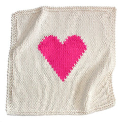 YARNING MADE  Bassinet Baby Blanket Heart Pink