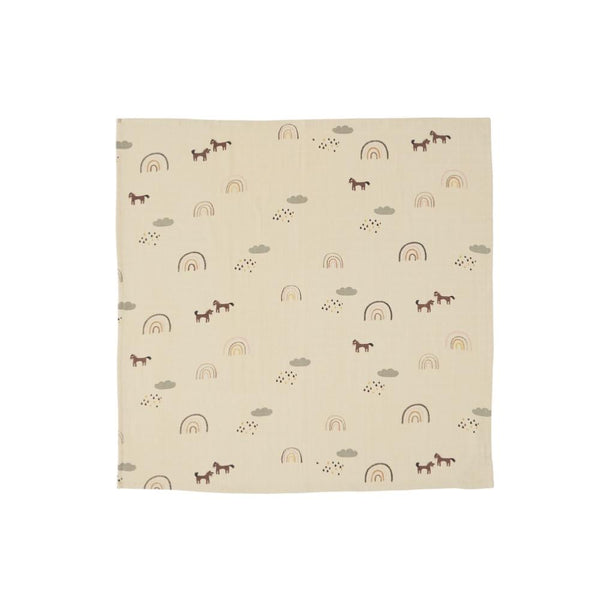 OYOY | Rainbow Muslin Square | Rose | 3 Pack