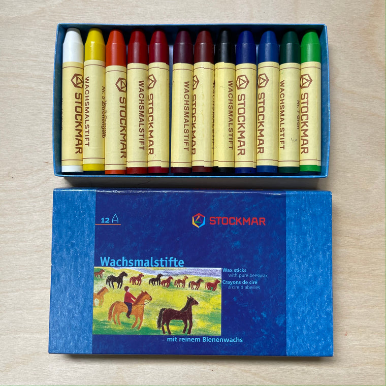 STOCKMAR | Pure Beeswax Crayons | 12 Sticks