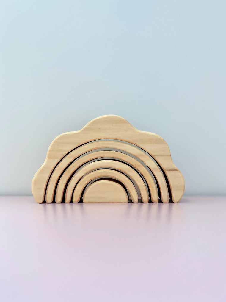 RADUGA GRËZ  | Wooden Cloud Stacker | Natural