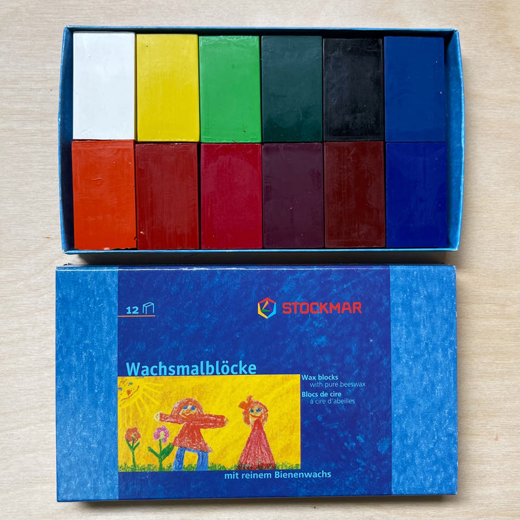 STOCKMAR |  Pure Beeswax Block Crayons | 12 Blocks